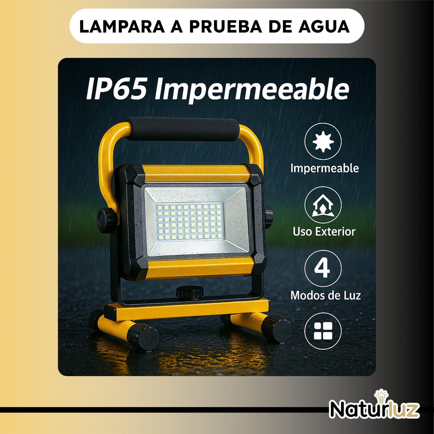 Luminex Lampara recargable, a prueba de agua